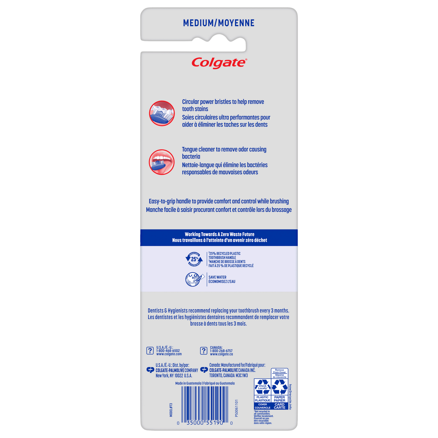 Colgate Extra Clean Flexible Grip Adult Manual Toothbrush, Medium, 4 Per Pack