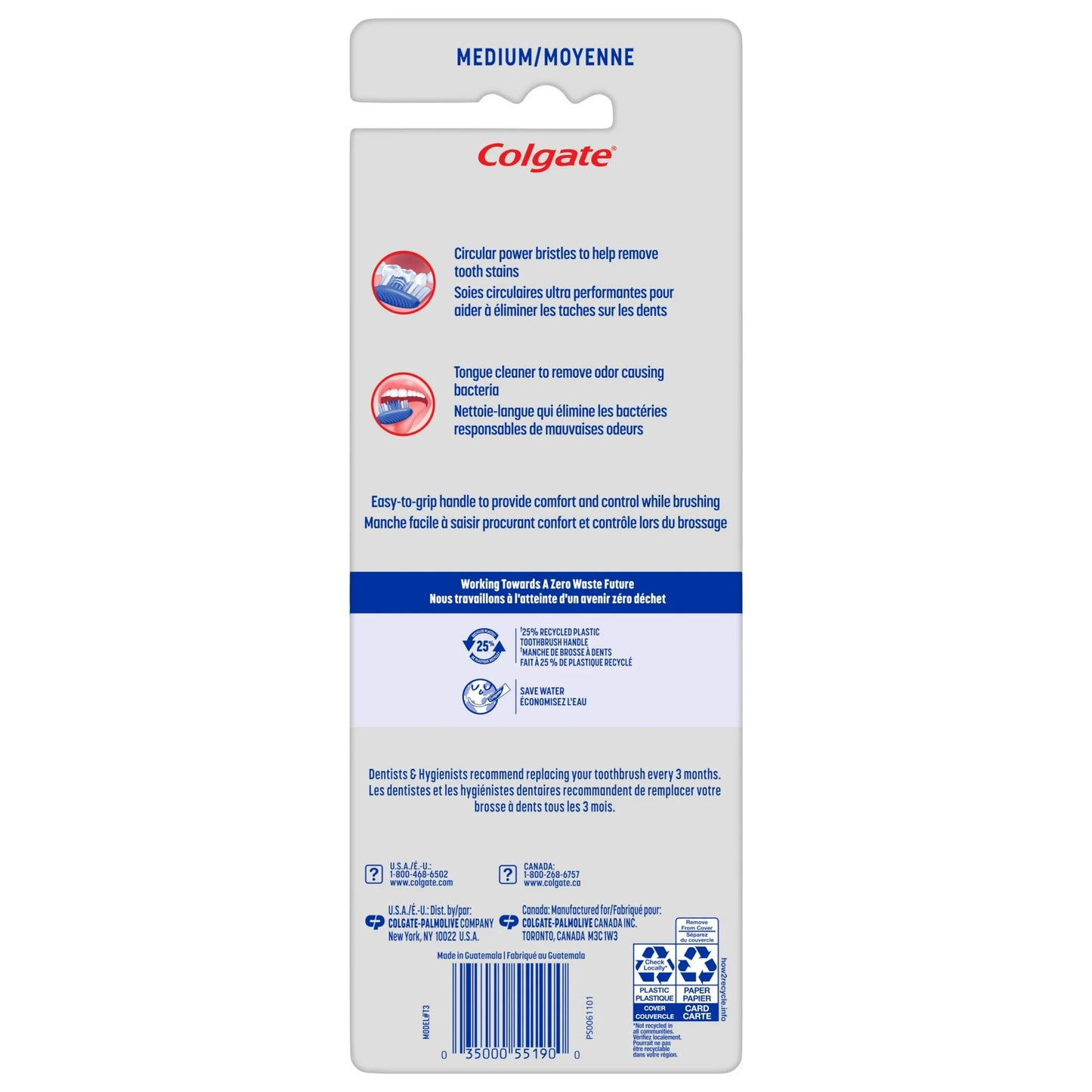 Colgate Extra Clean Flexible Grip Adult Manual Toothbrush, Medium, 4 Per Pack