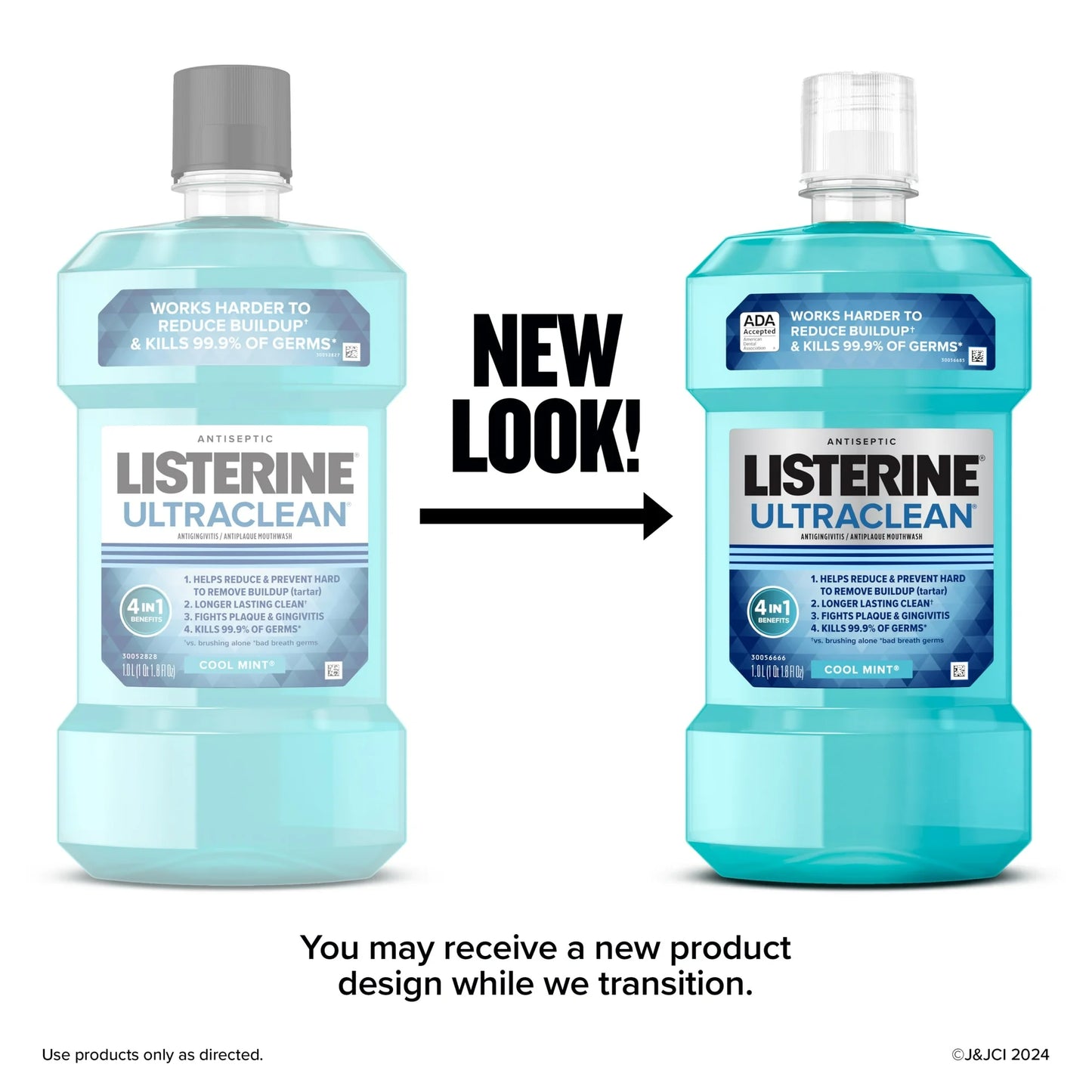 Listerine Ultraclean Antiseptic Gingivitis Mouthwash Oral Care, Cool Mint, 1.5 L