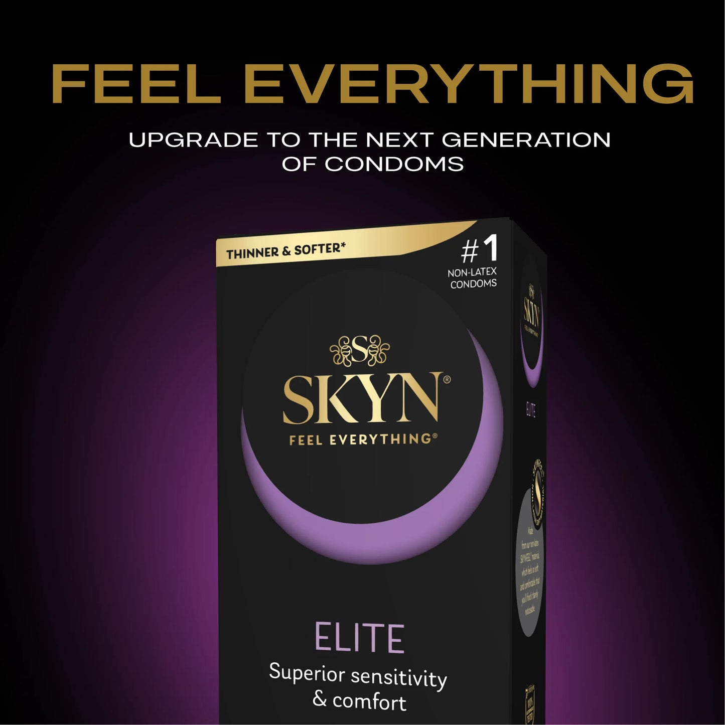 SKYN Elite Lubricated Non Latex Condoms, 36 Count