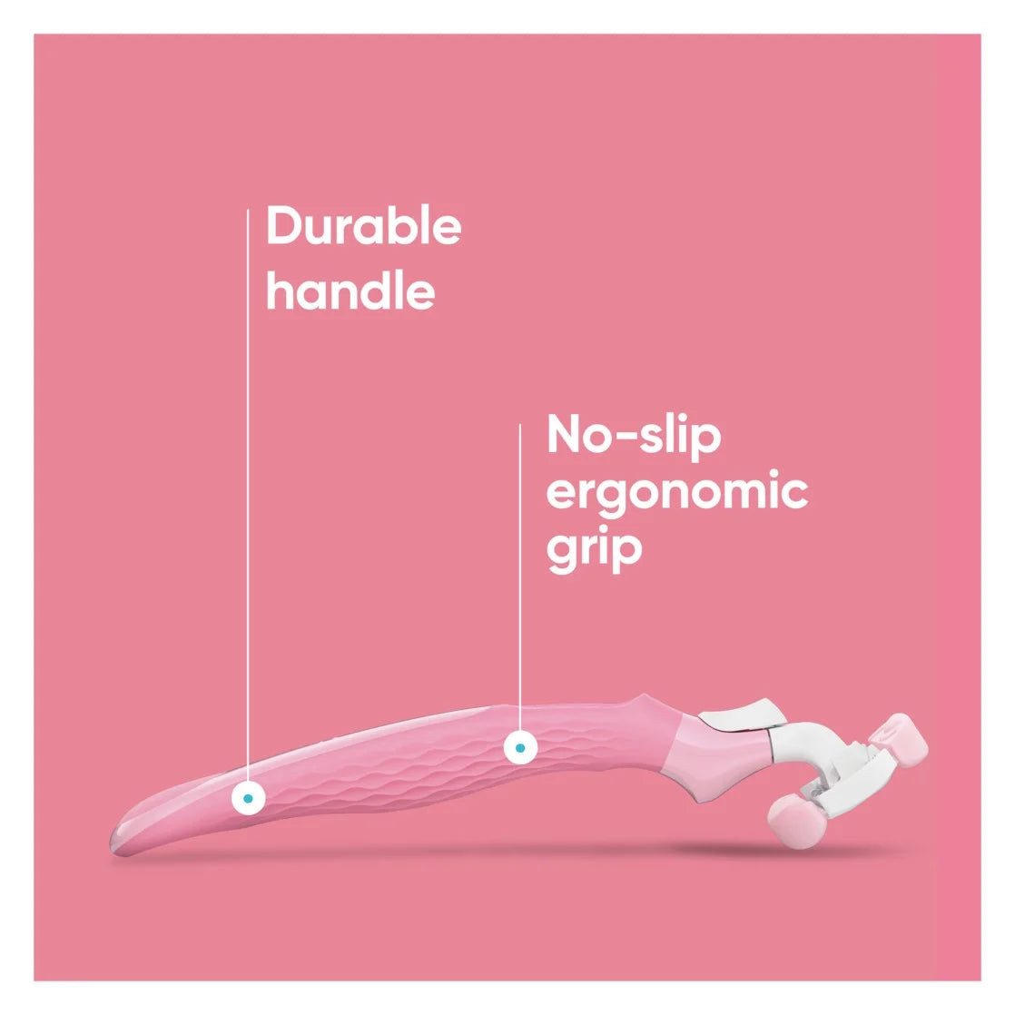 Venus ComfortGlide White Tea Razor for Women, 3 blades, Manual Razor, Handle and 2 Blade Refills, Pink