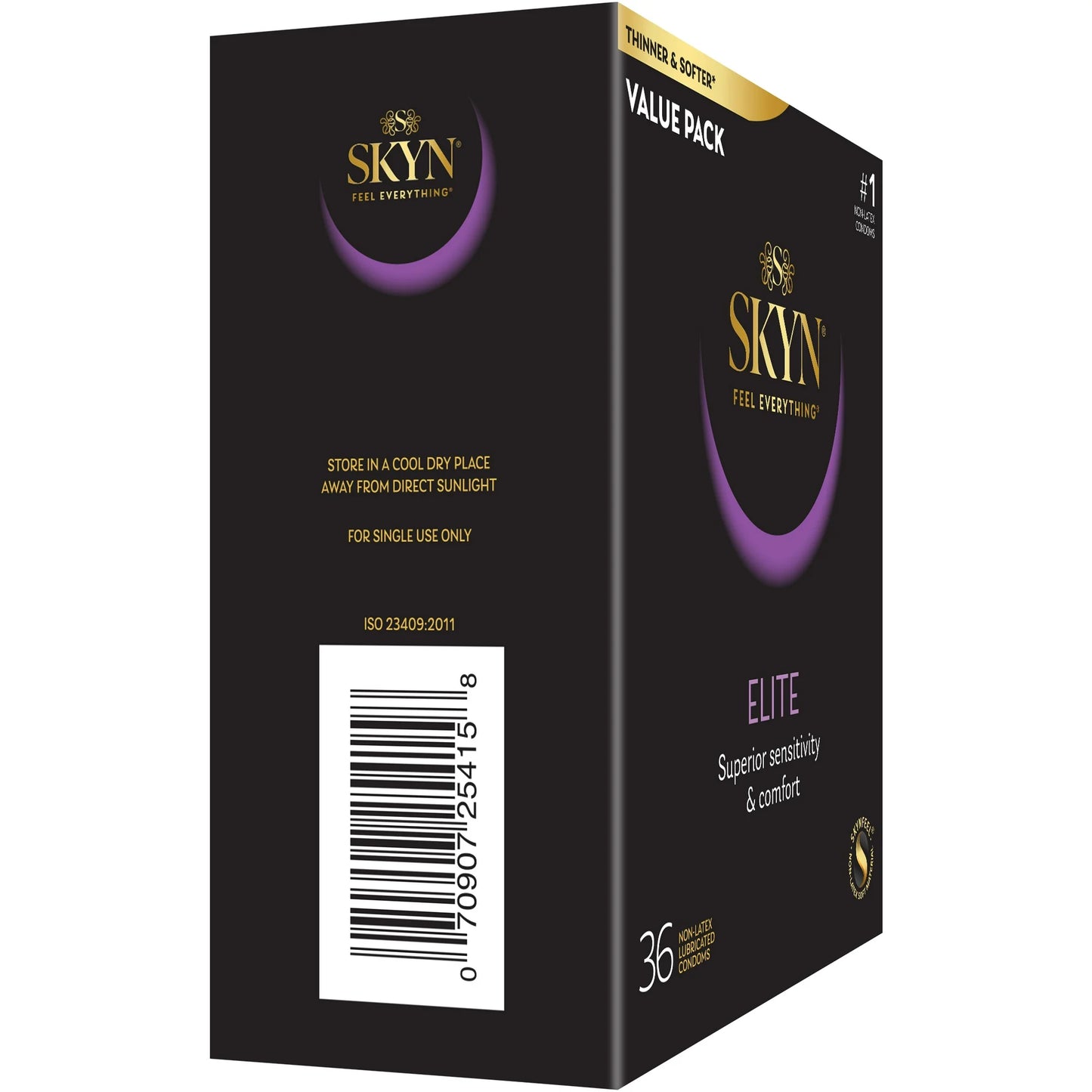 SKYN Elite Lubricated Non Latex Condoms, 36 Count